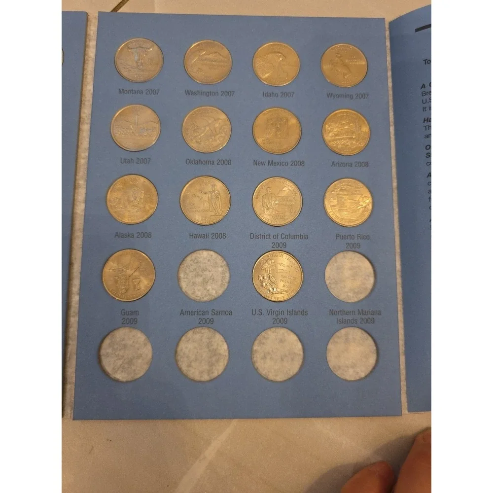 Whitman Coin Folder Statehood‎ Quarters 1999 - 2009 Album/DC Territories 8097 #1